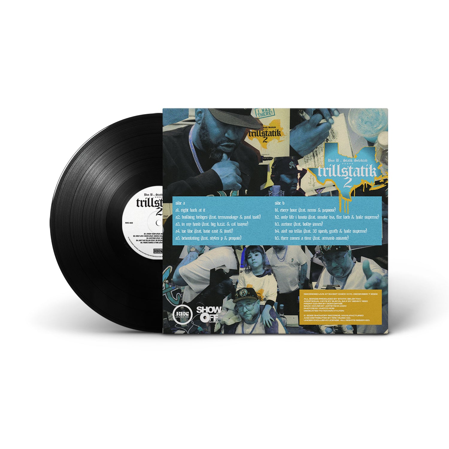 蘭LP Bun B &amp; Statik Selektah Trillstatik 2 RRC008 RRC Music Co. /00260 Trillstatik 2 (LP) – RRC MUSIC CO.